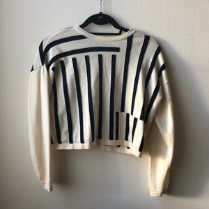 & OTHER STORIES STRIPED CROPPED SWEATER